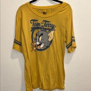 Tom and Jerry Mustard Yellow Short Sleeve Tee